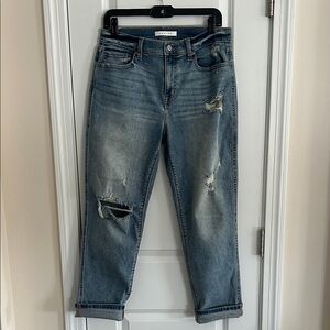 Eunina Blue Distressed Boyfriend Jeans